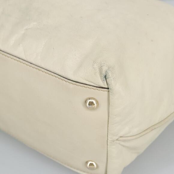 GUCCI Tote Bag Leather Beige Gold - Picture 11 of 16